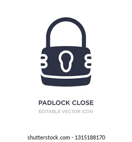 padlock close icon on white background. Simple element illustration from Security concept. padlock close icon symbol design.