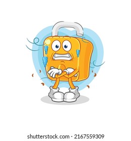 the padlock cold illustration. character vector