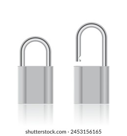 Padlock combination design isolated on white background. Vector illustration EPS 10.