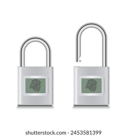 Padlock combination design isolated on white background. Vector illustration EPS 10.