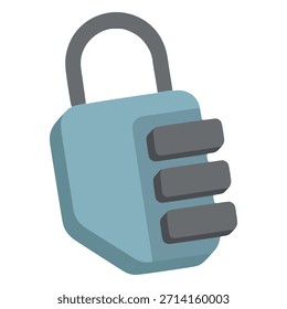 cadeado com combinação de número de segurança segura vetor de cor plana modelo de ilustração design
