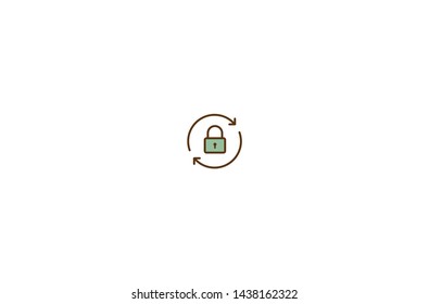 Padlock concept icon in trendy flat style isolated on white background.Padlock concept symbol. Vector illustration