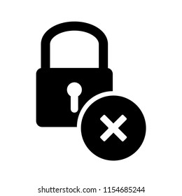 Padlock with cross icon