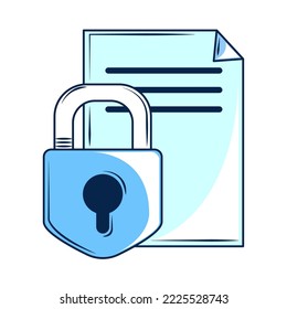 padlock data cybersecurity icon isolated