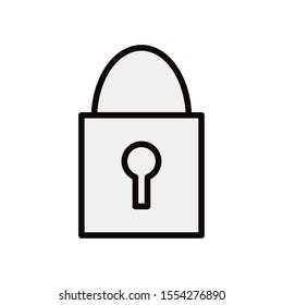 Padlock design, Key security lock access door house safe and secret theme Vector illustration
