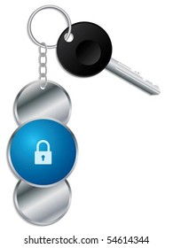 Padlock design keyholder with key