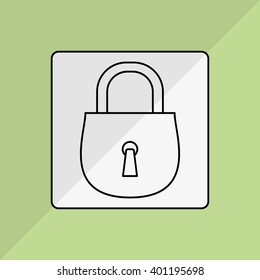 padlock design, vector illustration