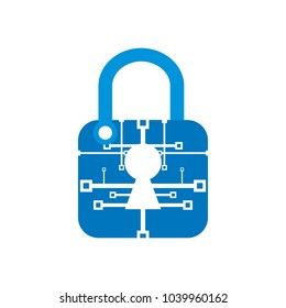 padlock digital logo