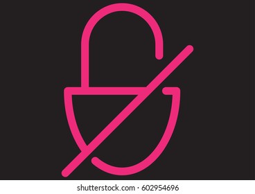 padlock disable for unsecured icon