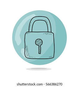padlock doodle