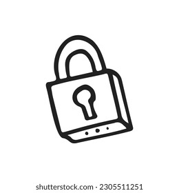 Padlock-Doodsymbol, Vektorgrafik