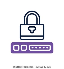 icono de doble tono de candado. icono vector para tu sitio web, móvil, presentación y diseño de logotipo.