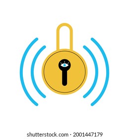 candado con tecnología de ciberseguridad ocular