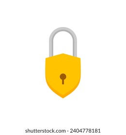 Padlock flat design vector illustration. lock. Security, safety, encryption, protection, privacy concept. vector icon. Cartoon minimal style.