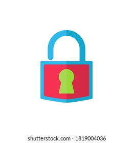 padlock flat Icon. bank and financial vector illustration on white background