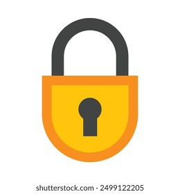 Padlock Flat Icon Design For Personal nad Commercial Use