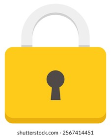 padlock flat icon vector isolated on white background.