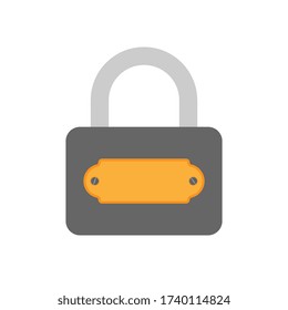 Padlock de estilo plano. Padlock está aislado en un fondo blanco. Vector.