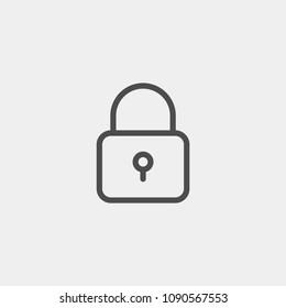 Padlock flat vector icon