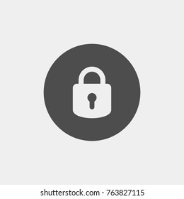 Padlock Flat Vector Icon