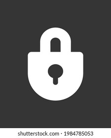 Padlock flat vector icon illustration. Lock vector icon isolated on grey background. Internet security protection. Antivirus system concept. Designed for web and software interfaces. Web line icon.