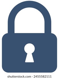 Padlock flat vector icon isolated on white background.