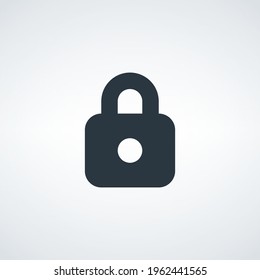 Padlock flat vector icon. lock security icon. Protection privacy sign. Stock Vector illustration isolated on white background.