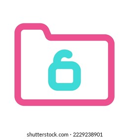 Icono de carpeta de bloqueo de dos colores