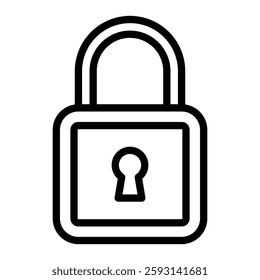 Padlock Glyph Icon Design For Personal nad Commercial Use