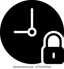 Vector de ilustración de icono de glifo de candado