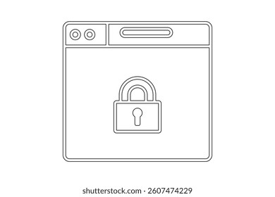 Padlock Graphic for Security, padlock security icon vector, secure padlock symbol design, digital lock icon, privacy protection lock symbol, encrypted data padlock icon