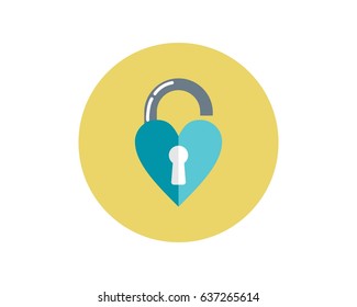 padlock heart