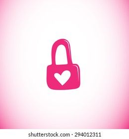 padlock with heart icon