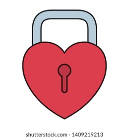 padlock with heart shape icon