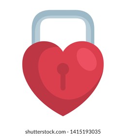 padlock with heart shape icon