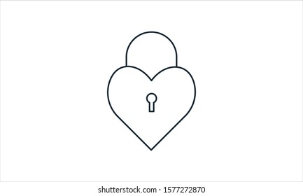 Padlock heart shape heart lock vector image