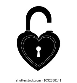 Padlock heart shaped