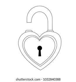 Padlock heart shaped