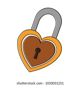 Padlock heart shaped