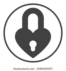 Padlock with Heart vector concept icon for expressing love and joy