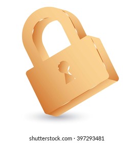 padlock icon 3d