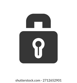Icono de candado Gráfico de Vector en blanco y negro