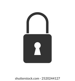 Padlock icon bold black vector.