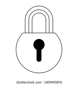 padlock icon cartoon isolated vector illustration graphic design