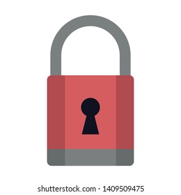 padlock icon cartoon isolated vector illustration graphic design