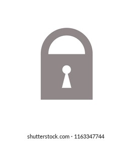 Padlock icon. Closed lock vector illustration. Security symbol. Lock sign.