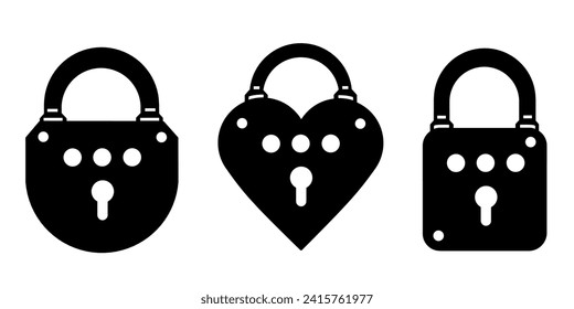 Padlock icon. Collection vector illustration of icons for business. icon design.