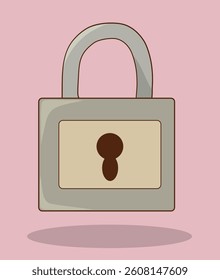 Padlock icon Colorful design Vector illustration