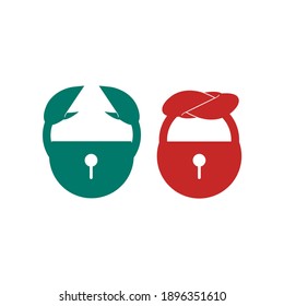 diseño simple de pareja de iconos de candado. adecuado para diseño gráfico para diseño de aplicaciones y otros