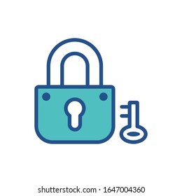 padlock icon design, flat style icon collection